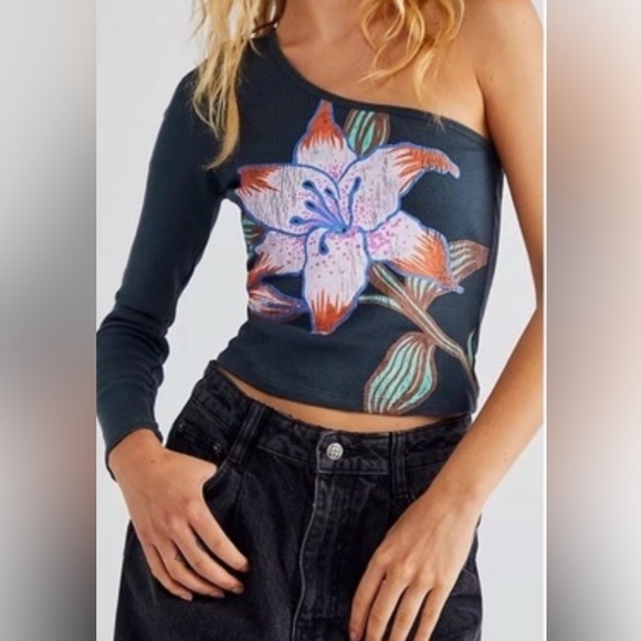 Daydreamer X Free People lily one shoulder top - Picture 1 of 6